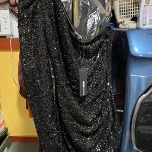 Black Sequin Dress